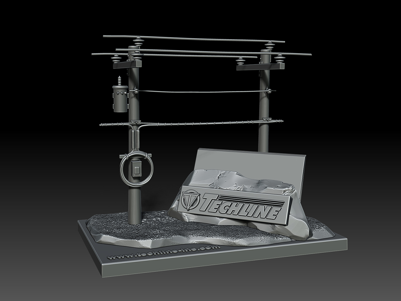 Digital Sculpture of Electric Pole Exclusive Souvenir